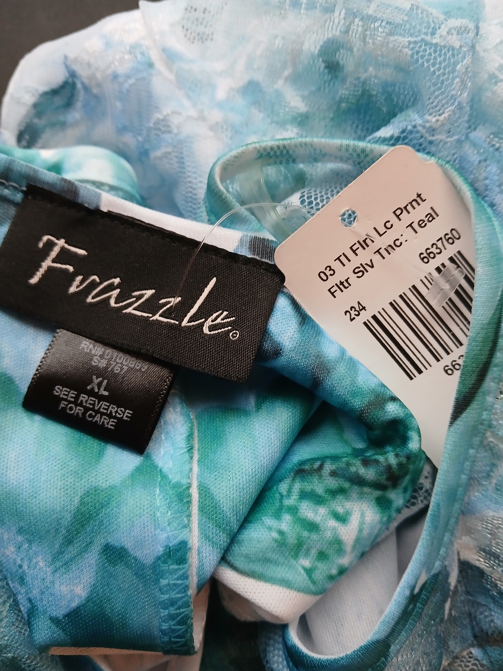 Frazzle Floral Tunic Top Size XL NWT - Picture 4 of 5
